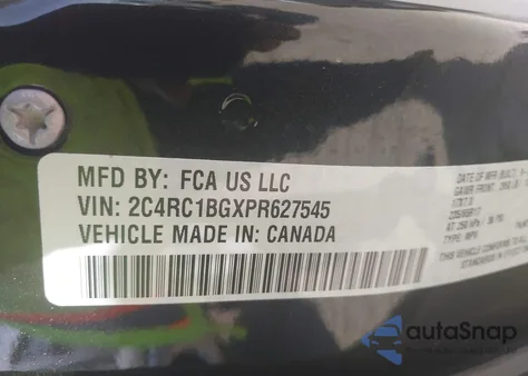 2023 Chrysler Pacifica Touring L из США, поврежденный, VIN 2C4RC1BGXPR627545